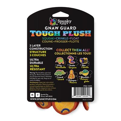 Spunky Pup Tough Plush Neon Octopus