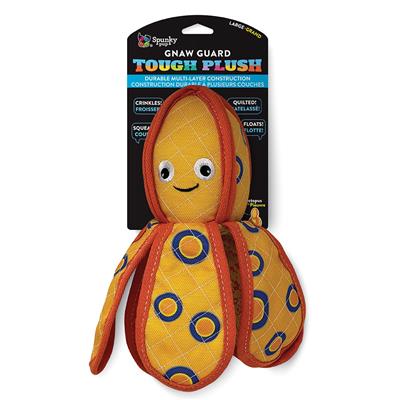 Spunky Pup Tough Plush Neon Octopus