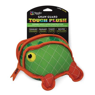 Spunky Pup Tough Plush Neon Frog
