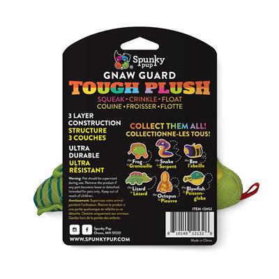 Spunky Pup Tough Plush Neon Lizard