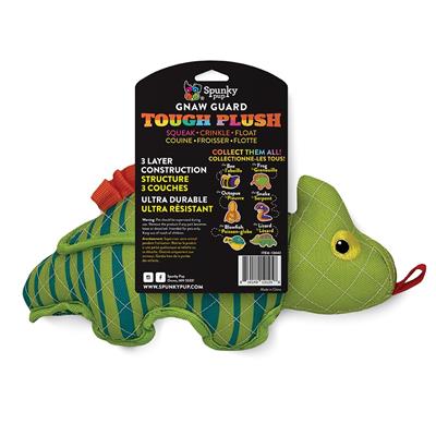 Spunky Pup Tough Plush Neon Lizard