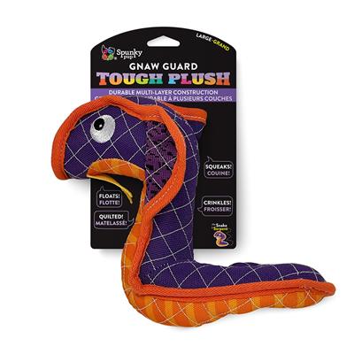 Spunky Pup Tough Plush Neon Snake