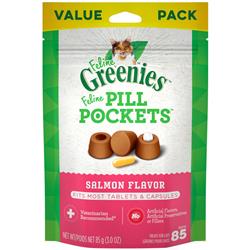 Greenies Feline Pill Pockets Cat Treats Salmon 1ea/3 oz, 85 ct