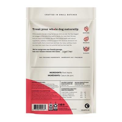 Crumps Dog 1.9oz. Mini Trainers Freeze-dried Pork Hearts