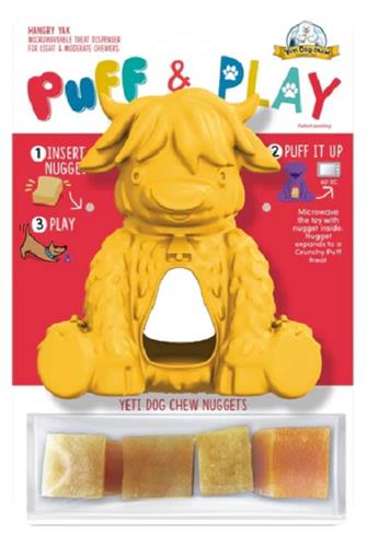 Yeti Puff & Play Dog Hangry Yak Yellow