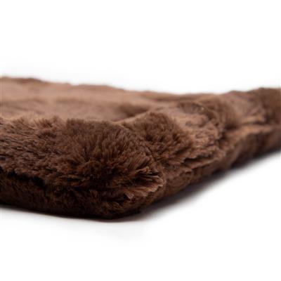 Flat Bed - Minky Fur - Chocolate Brown