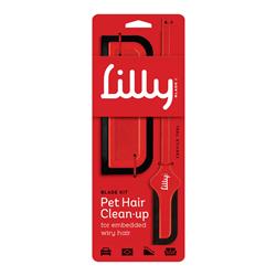 Lilly Brush Pet Hair Clean-Up Blade Kit Red Large