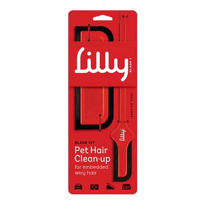 Lilly Brush Pet Hair Clean-Up Blade Kit Red Large