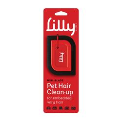Lilly Brush Pet Hair Clean-Up Mini Blade Red Small