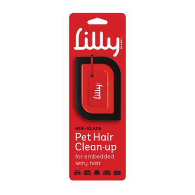 Lilly Brush Pet Hair Clean-Up Mini Blade Red Small