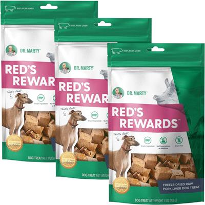 Dr. Marty Red's Rewards Freeze-Dried Pork Liver Dog Treats, 4oz