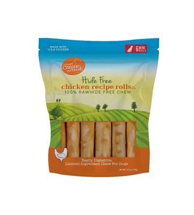 Canine Naturals Chicken Recipe Chew - 2.5" Mini Roll (6 Pk)