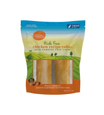 Canine Naturals Chicken Recipe Chew - 4" Roll (2 Pk)