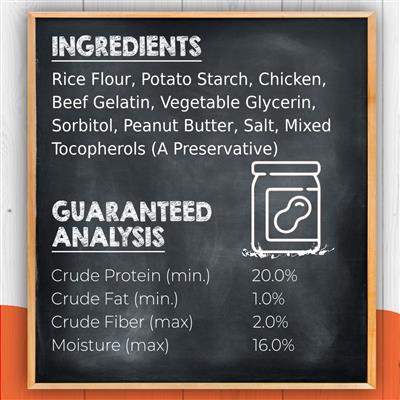 Canine Naturals Natural Peanut Butter Chew - 2.5" Mini Roll (6 Pk)