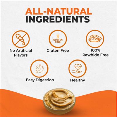 Canine Naturals Natural Peanut Butter Chew - 7" Roll