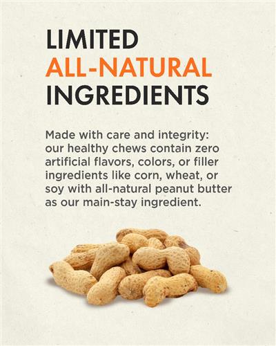 Canine Naturals Natural Peanut Butter Chew - Mini Knot (12 Pk)