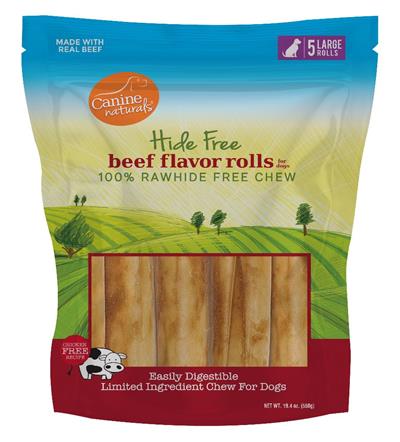 Canine Naturals Beef Chew - 7" Roll (5 Pk)