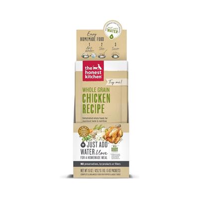 The Honest Kitchen Whole Grain Chicken Dehydrated Dog Food, 1.5-Oz, 10 Count