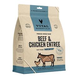 Vital Essentials Cat Freeze Dried Mini Patties Raw Beef & Chicken 15Oz