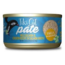 Tiki Pets Cat Luau Pate Wild Salmon & Chicken 12 Count Tray 2.8oz.