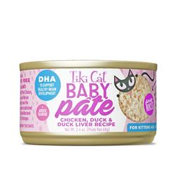 Tiki Pet Cat Pate Kitten Chicken Duck 2.4oz. (Case of 12)