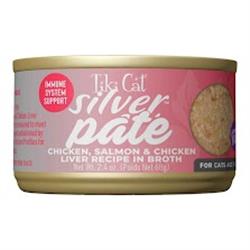 Tiki Pet Cat Silver Pate Chicken & Salmon 2.4oz. (Case of 12)