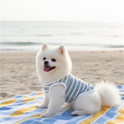 Striped Dog Tank - Blue Stripes