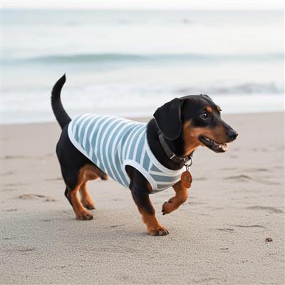 Striped Dog Tank - Blue Stripes