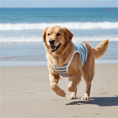 Striped Dog Tank - Blue Stripes