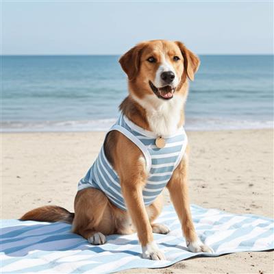 Striped Dog Tank - Blue Stripes