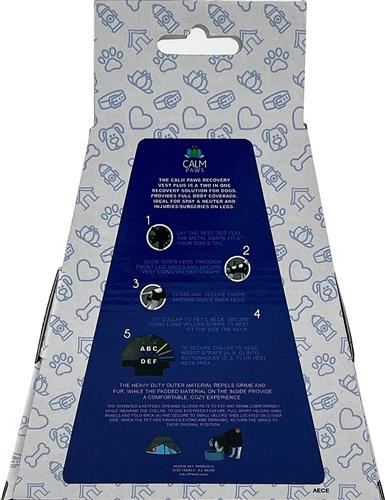 Calm Paws Recovery Vest+ w/Detachable Collar (5 SIZES)