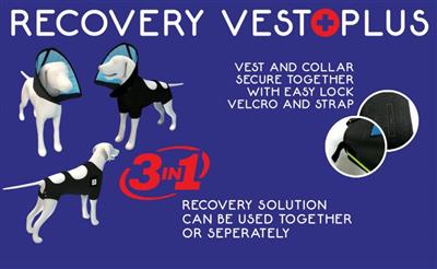 Calm Paws Recovery Vest+ w/Detachable Collar (5 SIZES)