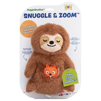 HuggleSnuffles™ Lazy Sloth & Squeaky Squirrel Enrichment Toy