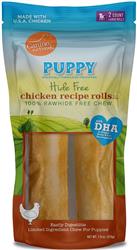 Canine Natural Hide Free Dog 7" Puppy Chicken Rolls 2Ct