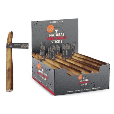 Canine Natural Beef & Bully Sticks Dog 10" 48Ct Display Box