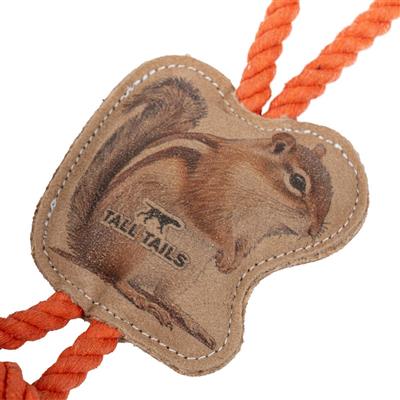 Tall Tails Natural Leather Color Chipmunk Tug - 12"