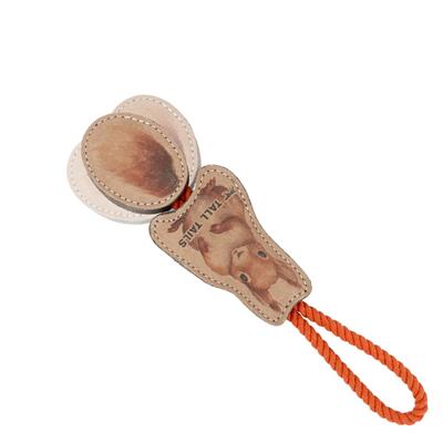 Tall Tails Natural Leather Color Jointed Squirrel Tug - 16"