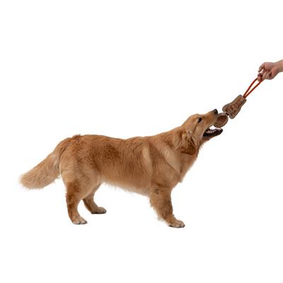 Tall Tails Natural Leather Color Jointed Squirrel Tug - 16"