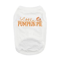 Little Pumpkin Pie Dog Shirt - White