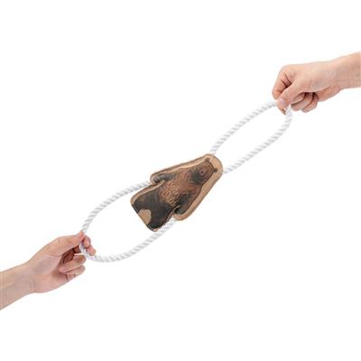 Territory Natural Leather Color Grizzly Bear Tug Toy