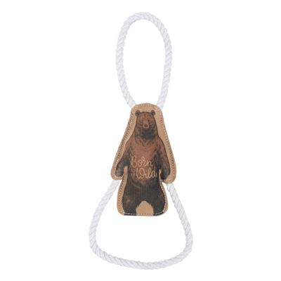 Territory Natural Leather Color Grizzly Bear Tug Toy