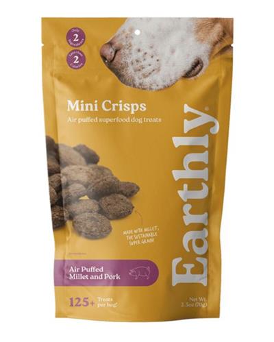 Earthly Dog Mini Crisps Millet & Pork 2.5oz.