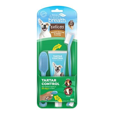 Fresh Breath By Tropiclean Dog Enticers Kit Peanut Butter & Honey 2oz.