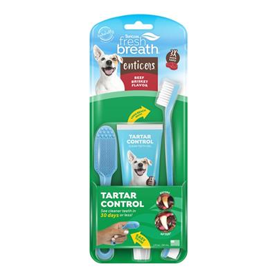 Fresh Breath By Tropiclean Dog Enticers Kit Brisket 2oz.