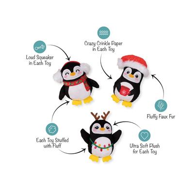 Waddle Squad 3Pcs Small Dog Toy Set