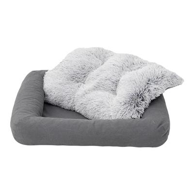 Tall Tails Dog & Cat Grey All In One Bed, 34.5" x 27"