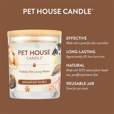 Pet House Breakfast In Bed Large Candle 3 Count