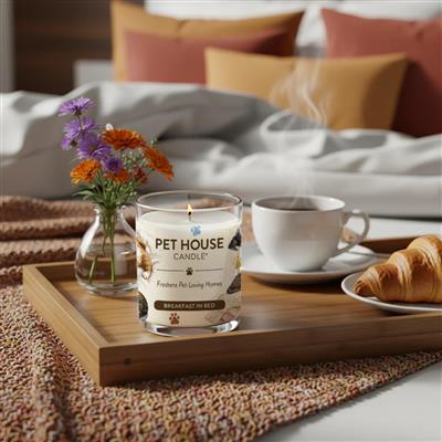 Pet House Breakfast In Bed Large Candle 3 Count