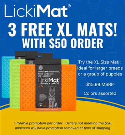 3 Free XL Mats with $50 Purchase!