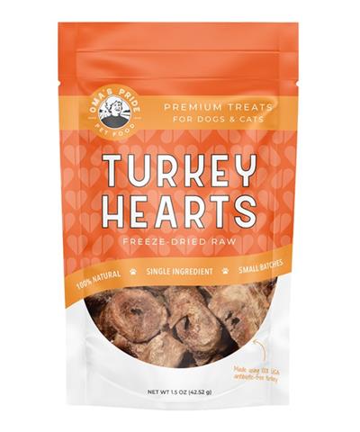 Oma'S Pride Dog Freeze-Dried Turkey Hearts Sliced 1.5Oz